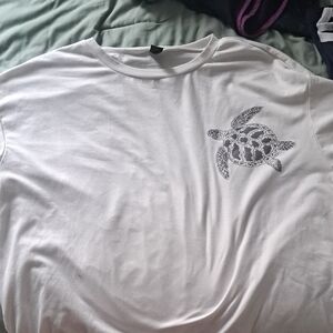 SHEIN White Kids Shirt with Turtle Design